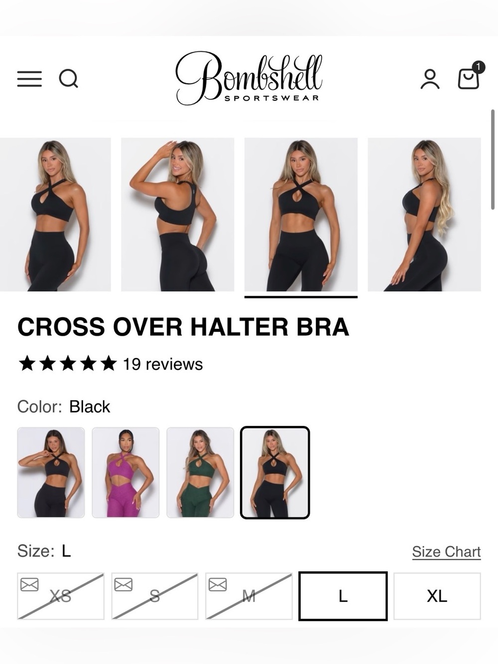 Bombshell Cross Over Halter Bra - Picture 4 of 5